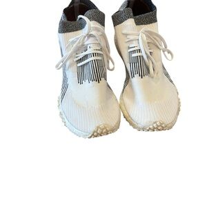 Adidas White and Black Sneakers with Sock-Like Fit Car Club